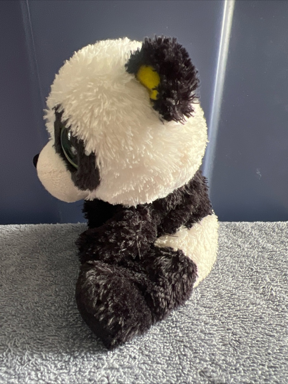 Ty Beanie Boos Bamboo Panda 6” Plush Stuffed Animal Toy 2013 Retired Green Eyes - Picture 5 of 6